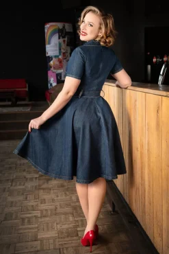 Jodie Swing Jurk In Blauw