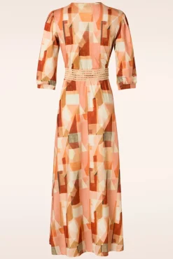 Josie Crossover Maxi Jurk In Perzik