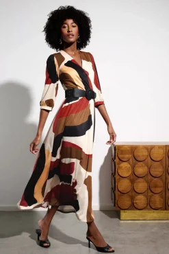 Josie Crossover Maxi Jurk In Multi