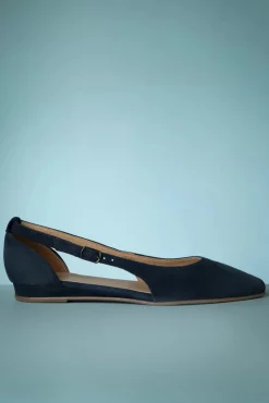 Josie Suede Ballerina's In Marineblauw