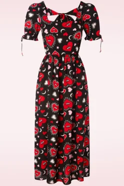 Kate Heart Jurk In Zwart