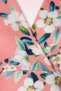 Katie Pencil Jurk Met Bloemenprint In Perzik