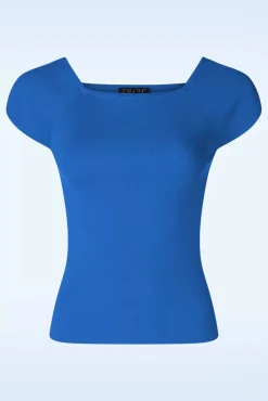 Kaylie Top In Disco Blauw