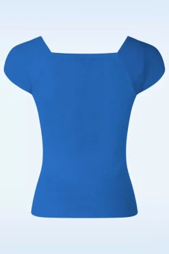 Kaylie Top In Disco Blauw