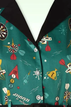 Keep Em Flying Pencil Jurk In Teal