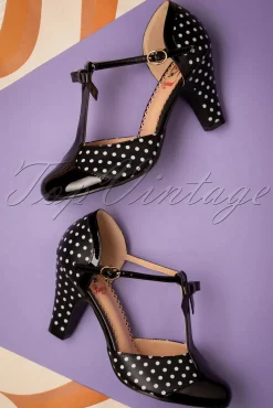 Kelly Lee T-Strap Pumps In Zwart
