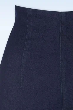 Kiki-Lea High Waisted Jeans In Marineblauw