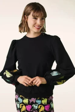 Kitty Sweatshirt In Zwart