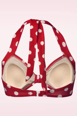 Klassieke Polka Bikinitop In Rood En Wit