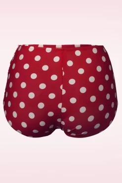 Klassieke Polka-Bikinibroek In Rood En Wit