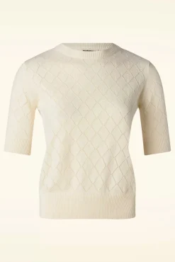 Knitted Top In Gebroken Wit