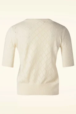 Knitted Top In Gebroken Wit
