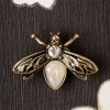 Kristallen Insectenbroche In Goud