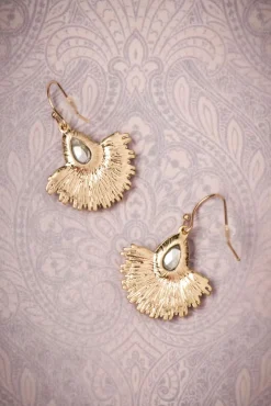 Kristallen Waaierdruppeloorbellen In Goud En Groen