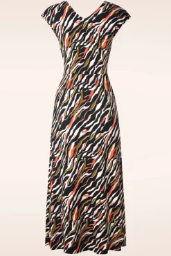 Kyra Geknoopte Maxi Jurk In Zwart