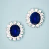 Lady Diana Oorstekers In Saffierblauw