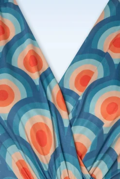 Laurie Maxi Jurk In Circle Geo Print