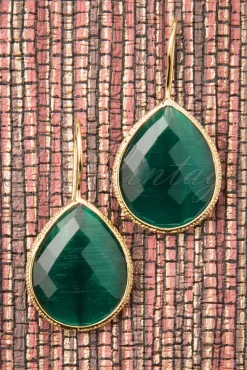 Lavina Stenen Oorbellen In Smaragd