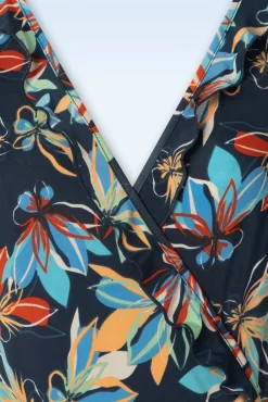 Lenia Floral Maxi Jurk In Blauw