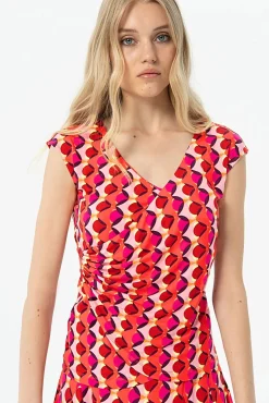 Lia Mouwloze Top In Fuchsia