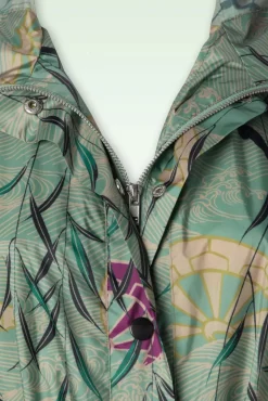 Lizzy Regenjas In Dusty Turkoois