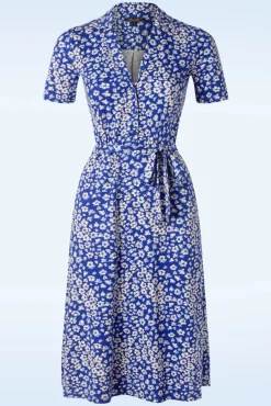 Lola Mercy Jurk In Diep Ultramarine Blauw