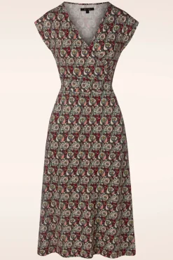 Lot Navarro Midi-Jurk In True Rood