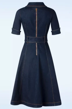 Lucielle Swing Jurk In Donkerdenim