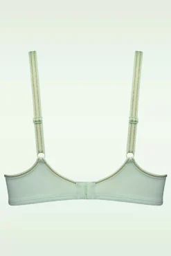 Lucky Clover Padded Balcony Bh In Mintgroen En Goud