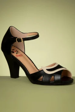 Mable Peeptoe Pumps In Zwart