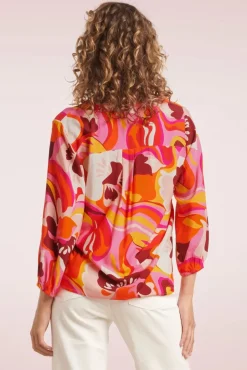 Maci Floral Blouse In Roze