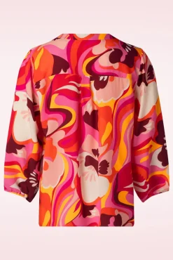 Maci Floral Blouse In Roze