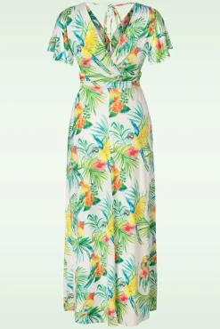 Malia Tropical Parrot Maxi Jurk In Multi