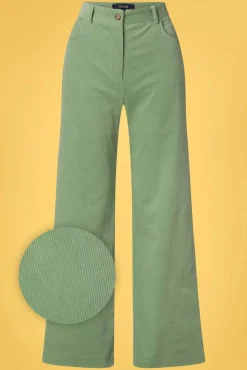 Marcie Babyrib Broek In Basilicumgroen
