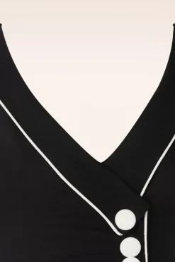 Marica Visgraat Swingjurk In Zwart