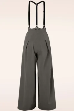 Martha Krijtstreepbroek Met Bretels In Grijs