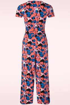 Melanie Jumpsuit In Bouquet Coral