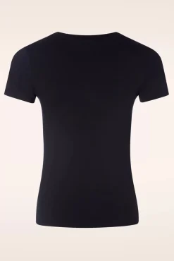 Meow Meow T-Shirt In Zwart