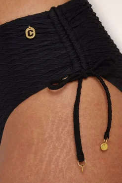 Mid Waist Bikinibroekje In Zwart Snake