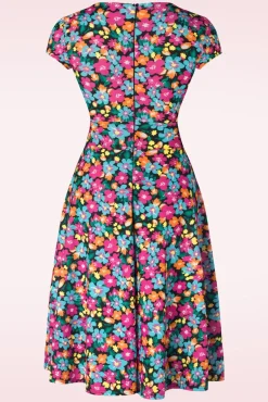 Miley Floral Swing Jurk In Multi