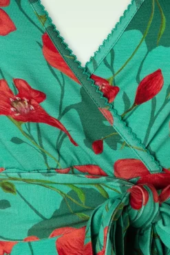 Milly Poppy Jurk In Groen