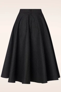 Mini Polka Queen Swing Rok In Zwart