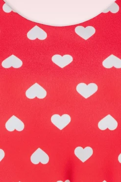 Minnie Hearts Swing Jurk In Rood