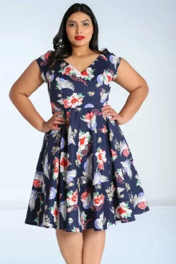 Misa Swing Jurk In Marineblauw