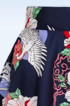 Misa Swing Rok In Marineblauw