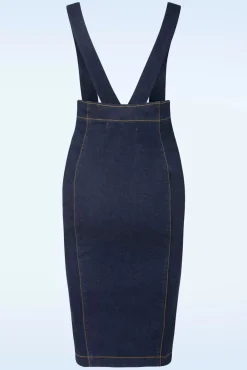 Mona Lee Pencil Rok In Classic Denim