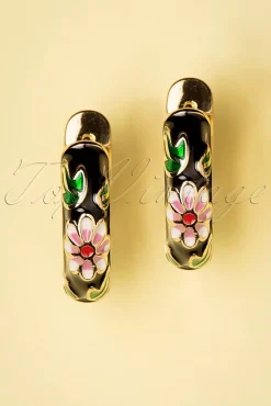 My Flower Oorbellen In Zwart