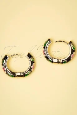 My Flower Oorbellen In Zwart