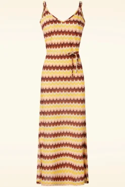 Nadya Maxi Jurk Carmine In Mock Oranje