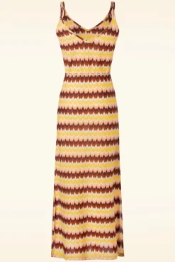 Nadya Maxi Jurk Carmine In Mock Oranje